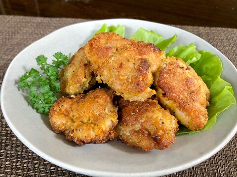 揚げない簡単❤️カレーチーズのチキンカツ